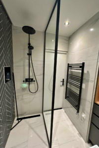 Stalen douche deur op maat